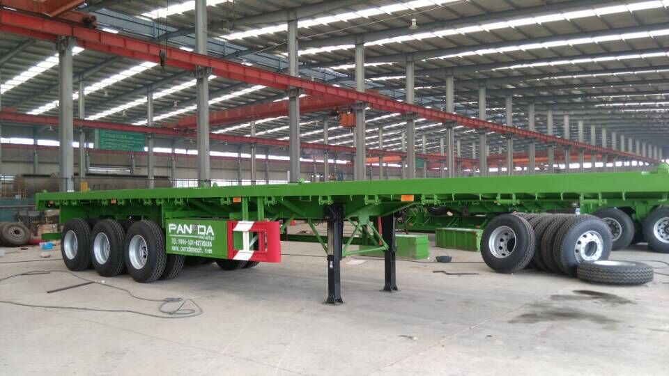 China PANDA brand tri-axle container flatbed trailer